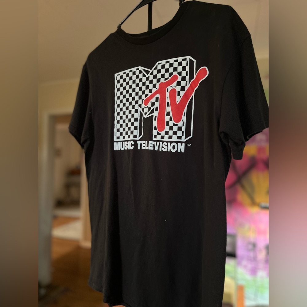 MTV Music Television Checked T-Shirt